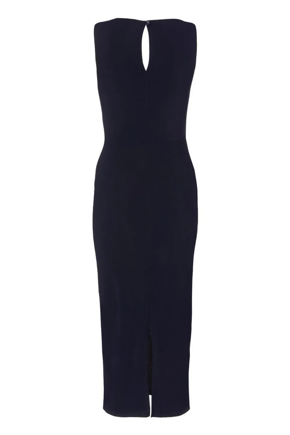Quiz Day At The Races|Christening Guest>Petite Navy Buckle Detail Midi Dress