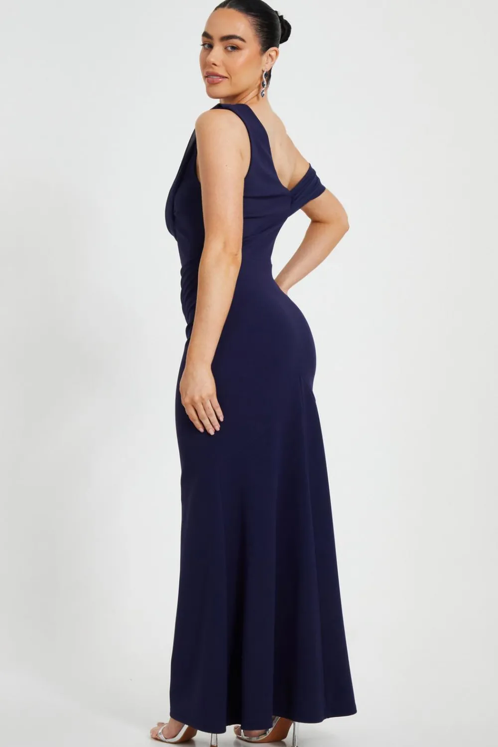 Quiz Prom Dresses|Prom & Ball>Petite Navy Drop Sleeve Maxi Dress