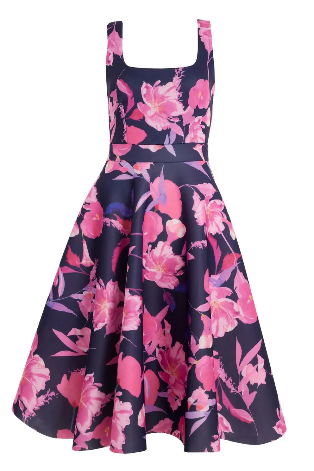 Quiz Day At The Races|Christening Guest>Petite Navy Floral Midaxi Dress