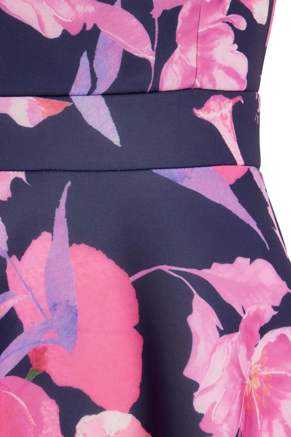 Quiz Day At The Races|Christening Guest>Petite Navy Floral Midaxi Dress