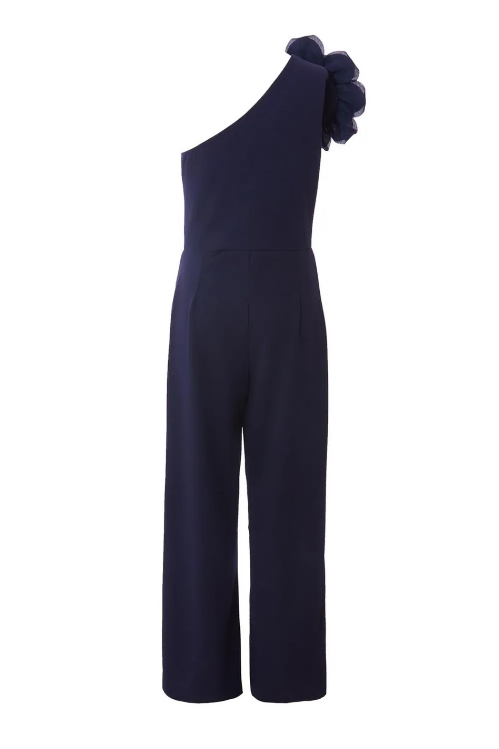 Quiz Occasion Jumpsuits|Evening Jumpsuits>Petite Navy One Shoulder Floral Jumpsuit