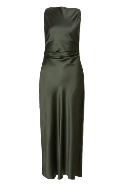 Quiz Evening Dresses|Day At The Races>Petite Satin Ruched Midaxi Dress