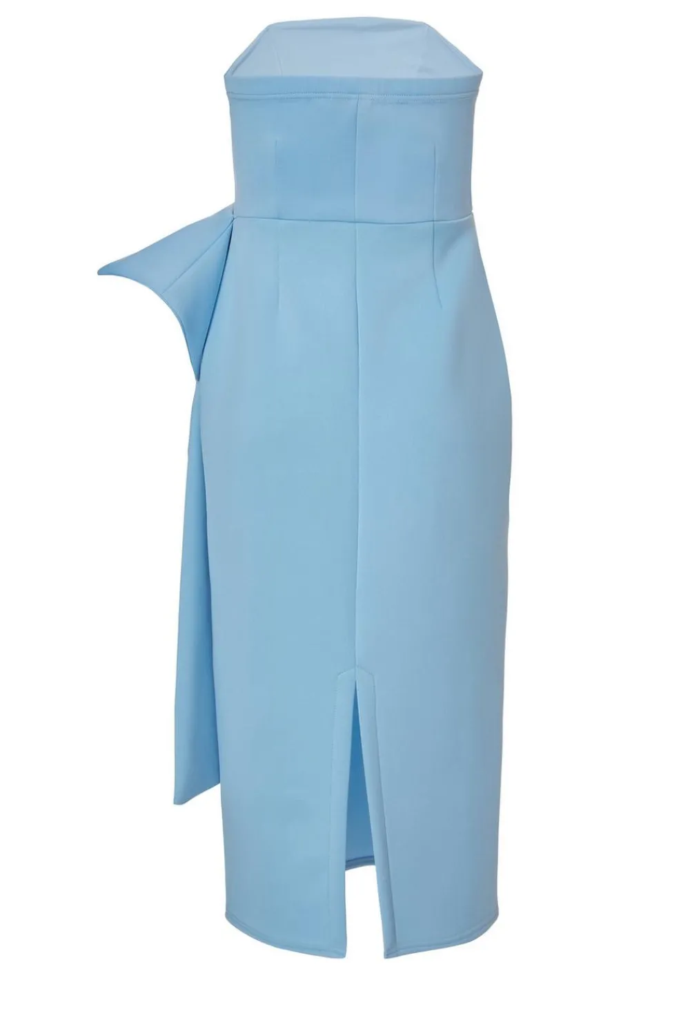 Quiz Day At The Races|Christening Guest>Petite Pale Blue Strapless Bow Midi Dress