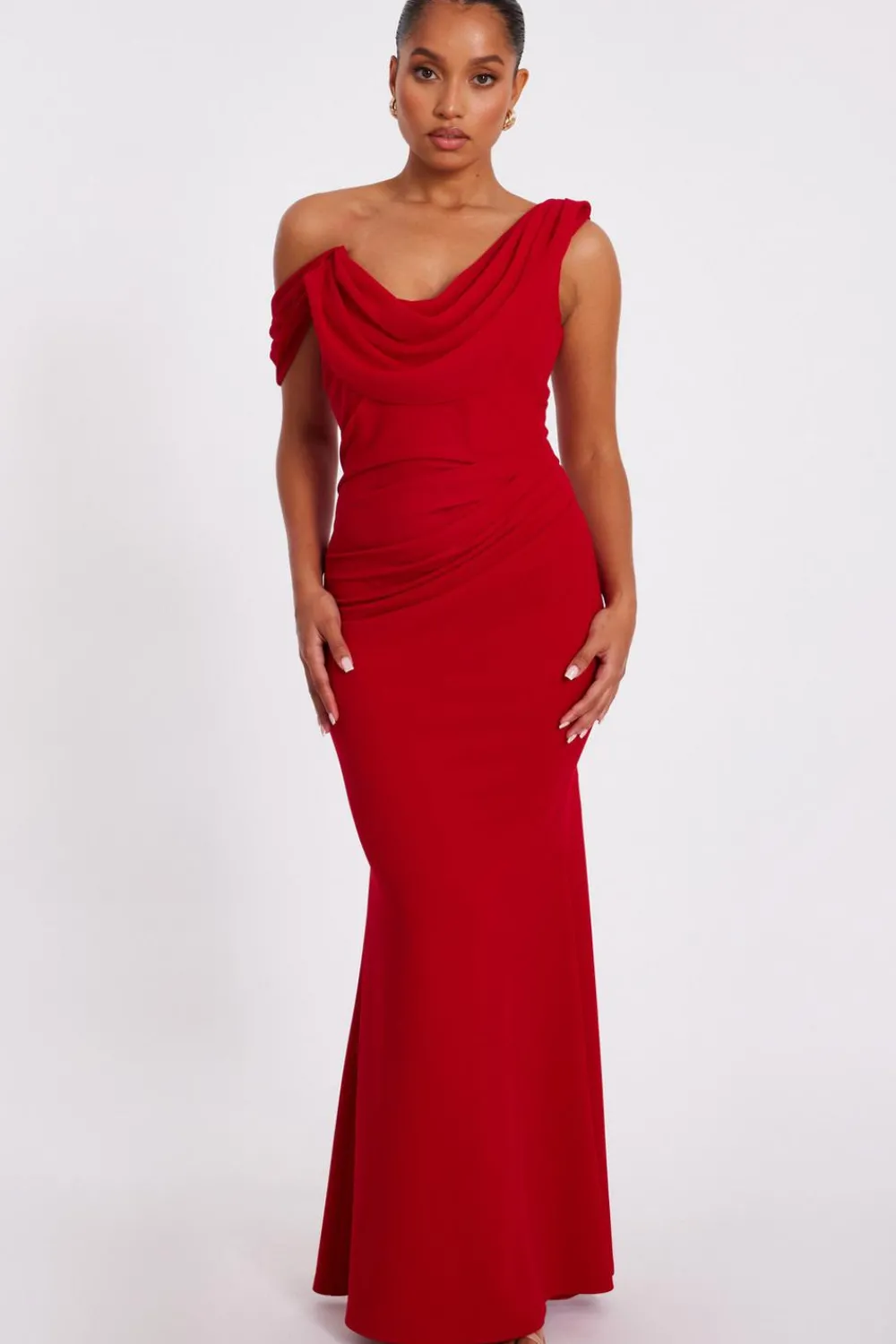 Quiz Prom Dresses|Prom & Ball>Petite Red Drop Sleeve Maxi Dress