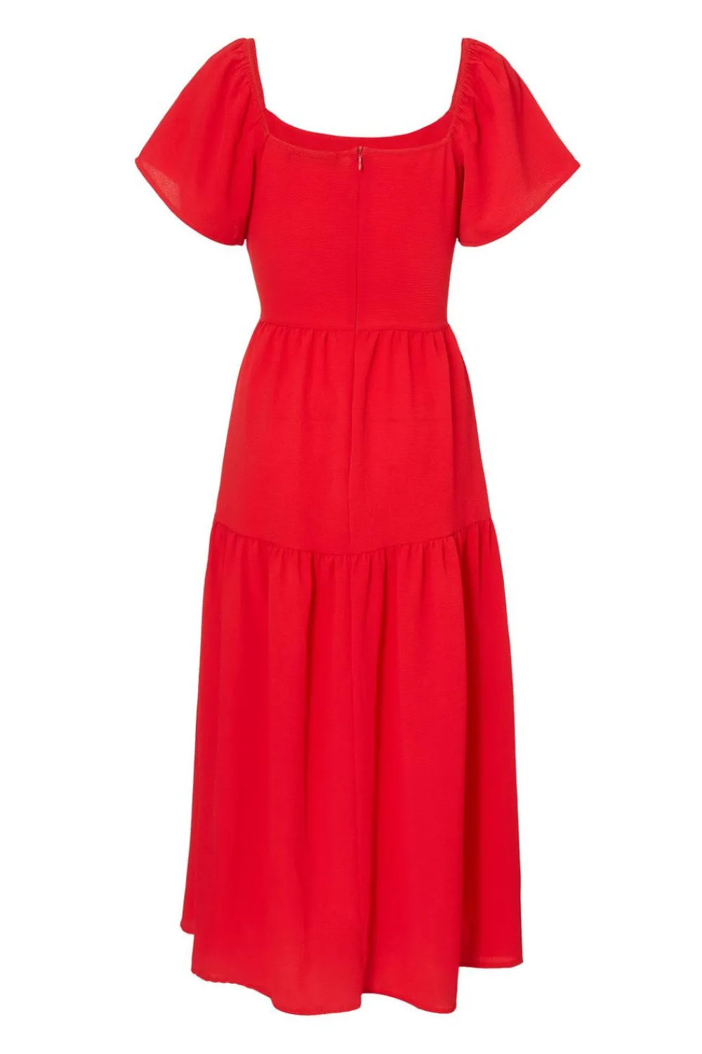 Quiz Trending: Red|Summer Clothes>Petite Red Short Sleeve Midaxi Dress