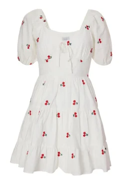 Quiz Summer Clothes|Holiday>Petite White Cherry Print Skater Dress