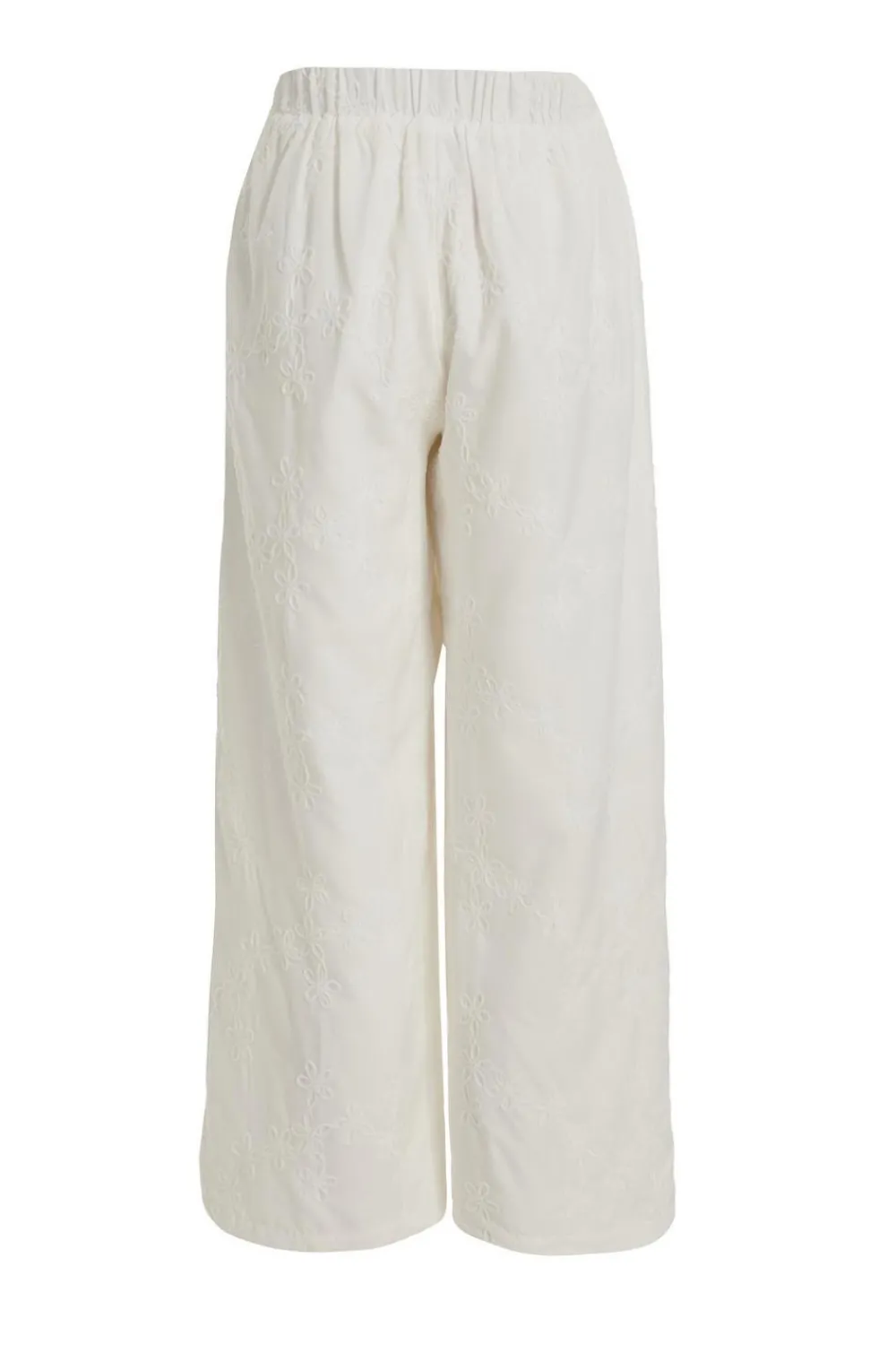 Quiz Trousers|Summer Clothes>Petite White Embroidered Trousers