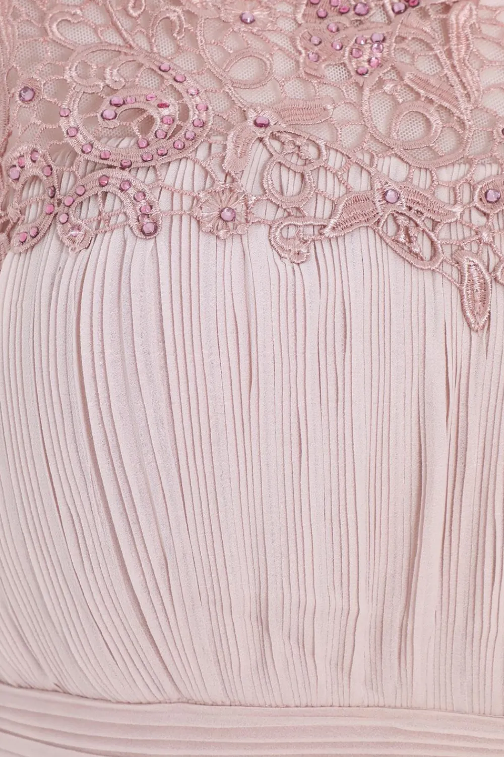 Quiz Wedding Guest Dresses|Pink Dresses>Pink Chiffon Embellished Pleated Midi Dress