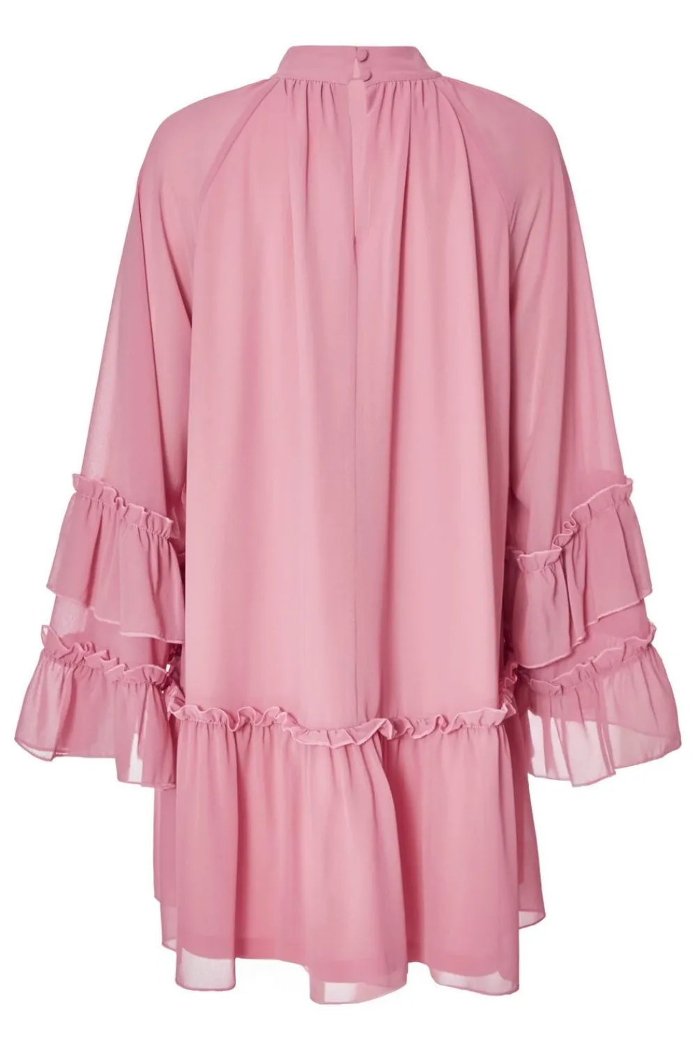 Quiz Day At The Races|Christening Guest>Pink Chiffon Frill Mini Dress