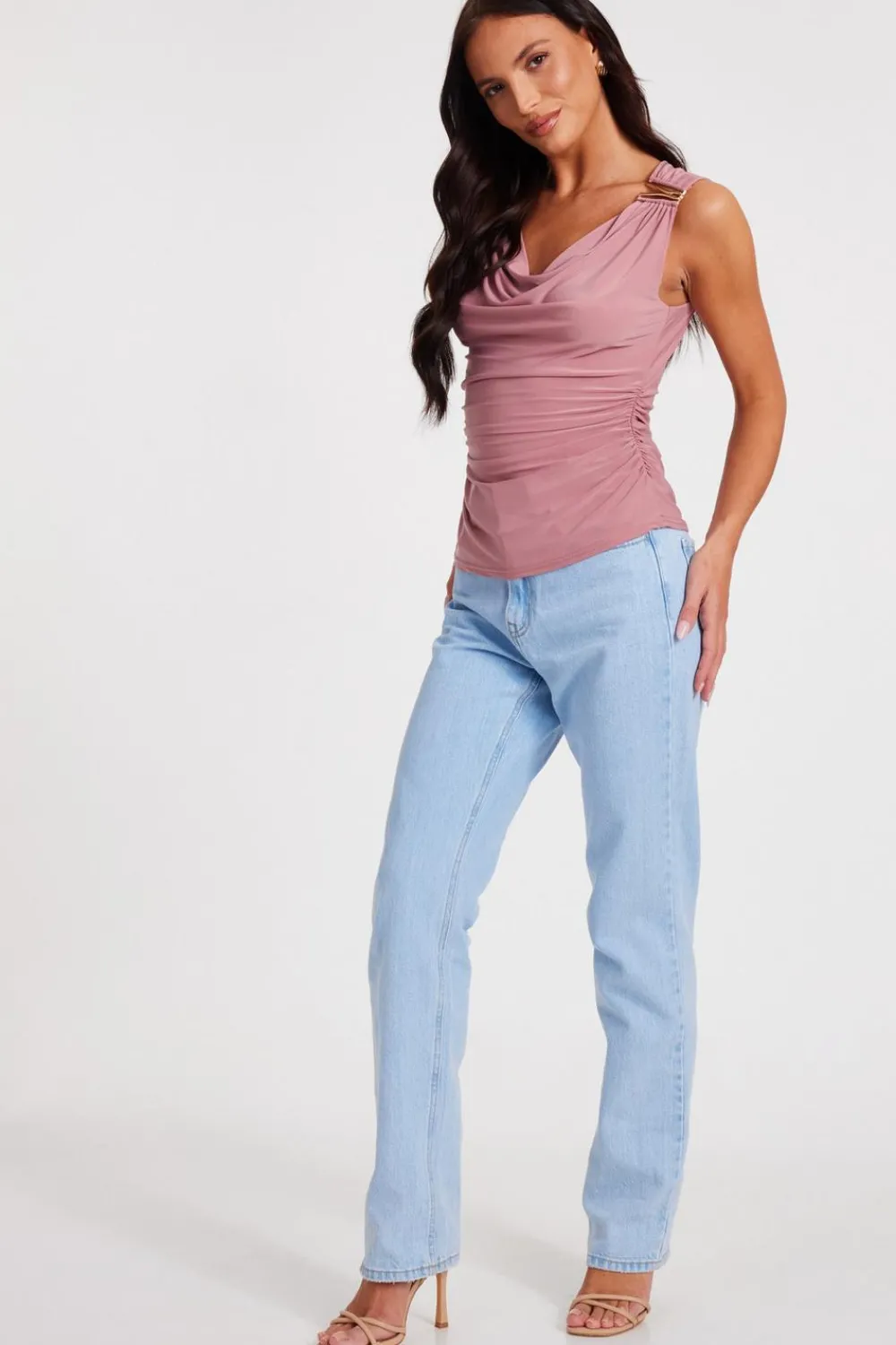 Quiz Summer Tops|Going Out Tops>Cowl Neck Top