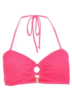 Quiz Holiday Accessories|Holiday>Pink Crinkle Bikini Top