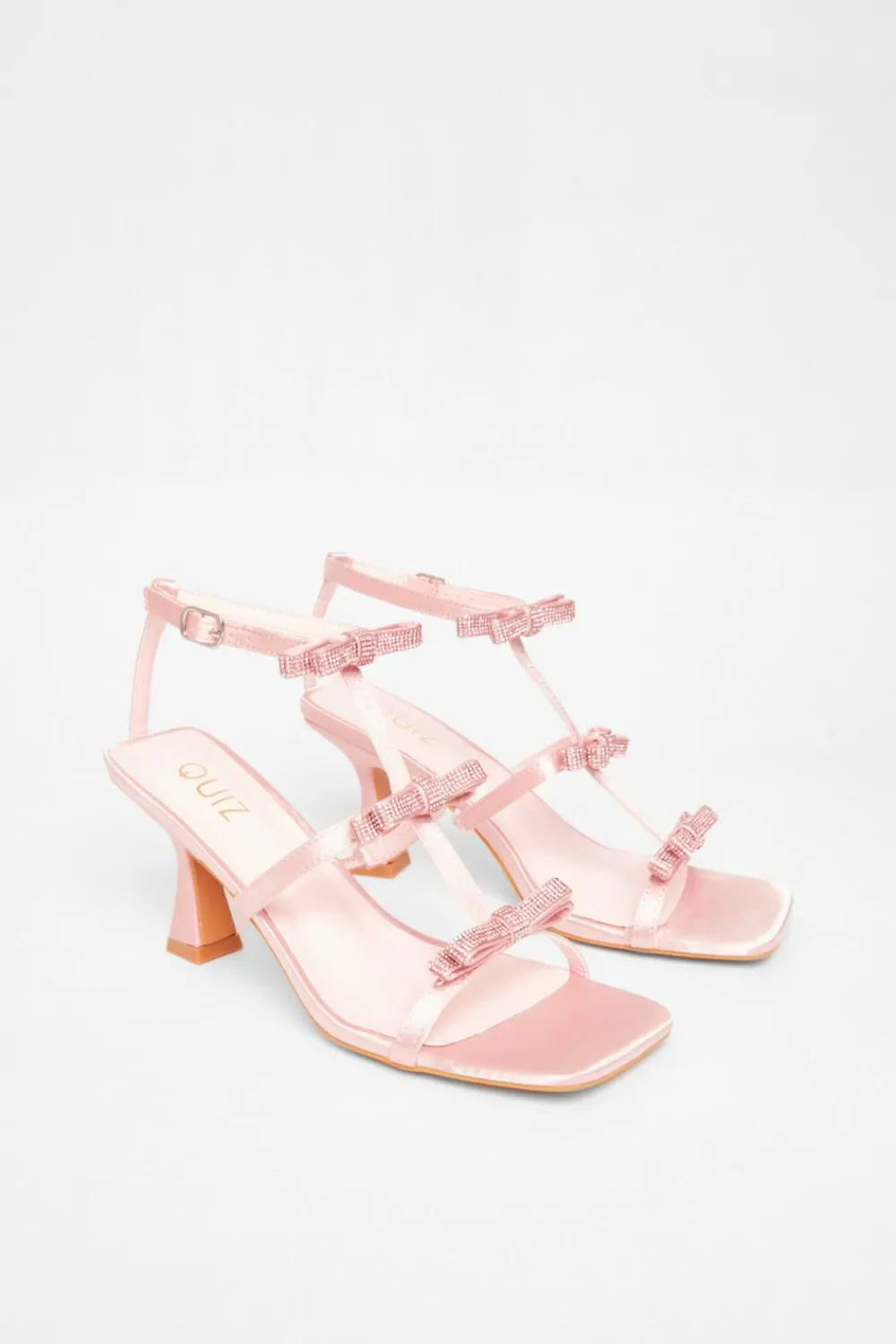 Quiz Shoe & Bag Sets|Occasion Shoes>Diamante Bow Heels