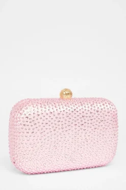 Quiz Bags|Prom & Ball>Pink Diamante Clip Box Bag