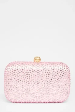 Quiz Bags|Prom & Ball>Pink Diamante Clip Box Bag