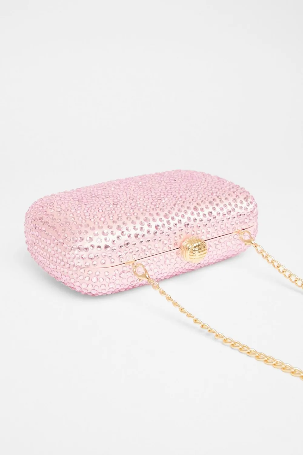 Quiz Bags|Prom & Ball>Pink Diamante Clip Box Bag