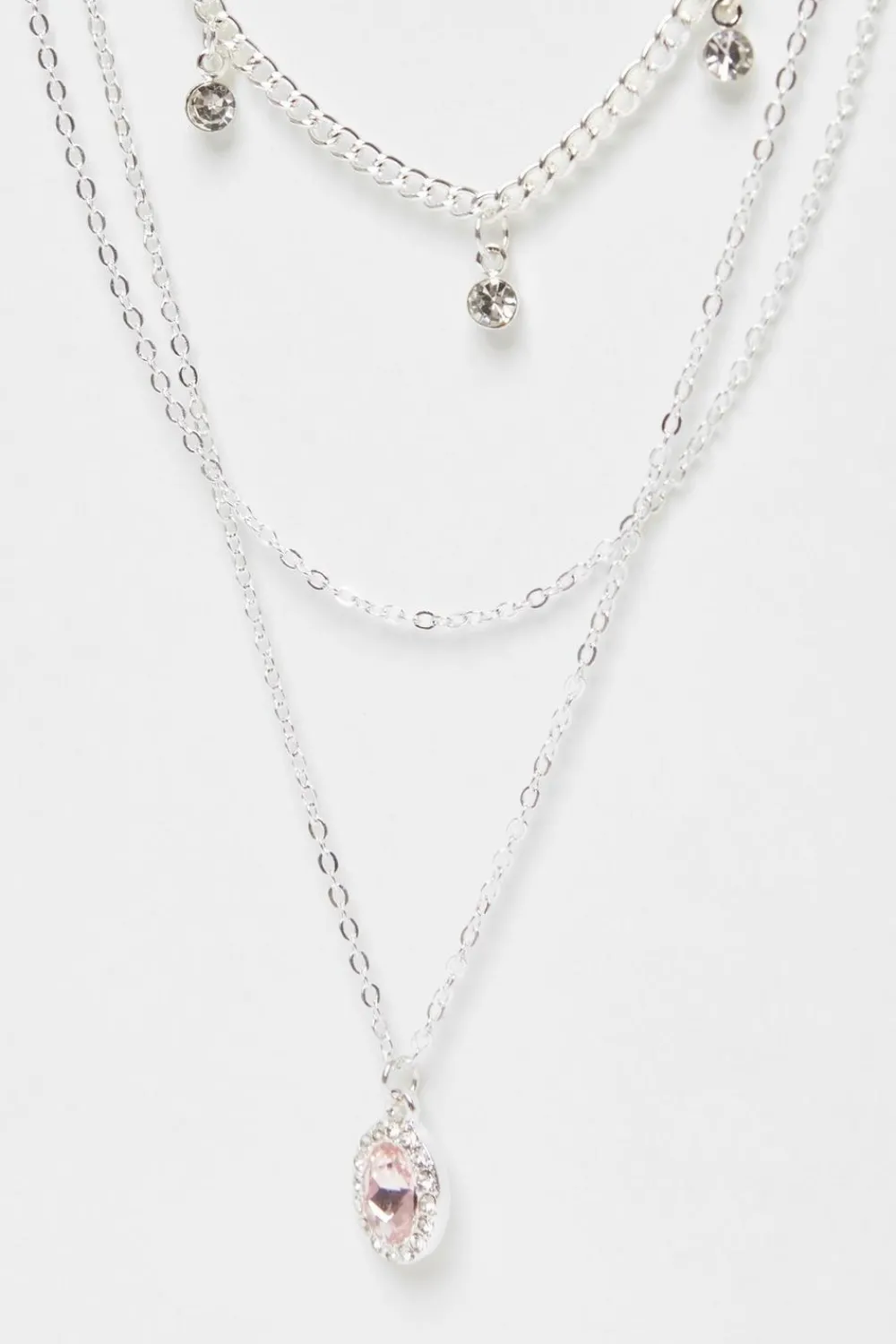 Quiz Wedding Accessories|Jewellery>Diamante Jewel Layered Necklace
