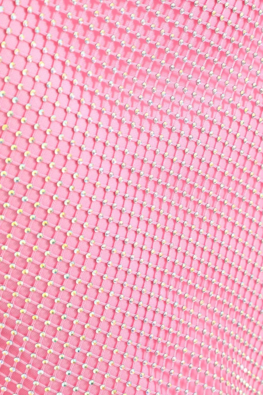 Quiz Summer Clothes|Holiday>Pink Diamante Mesh Mini Skirt