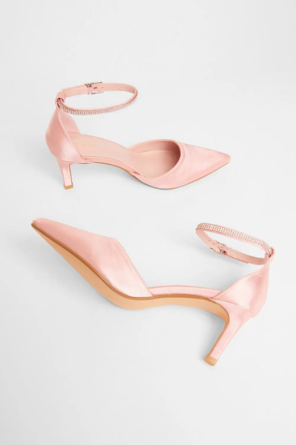 Quiz Shoe & Bag Sets|Occasion Shoes>Diamante Strap Court Heels