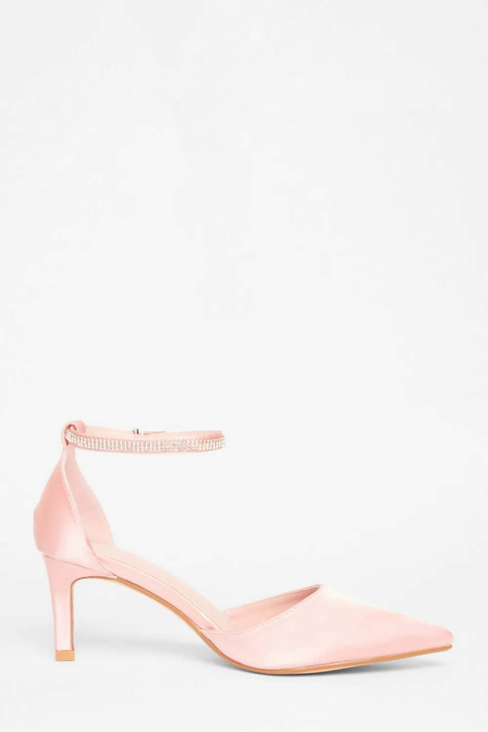 Quiz Shoe & Bag Sets|Occasion Shoes>Diamante Strap Court Heels