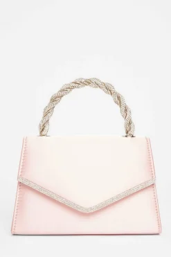 Quiz Wedding Accessories|Bags>Diamante Twist Top Handle Bag