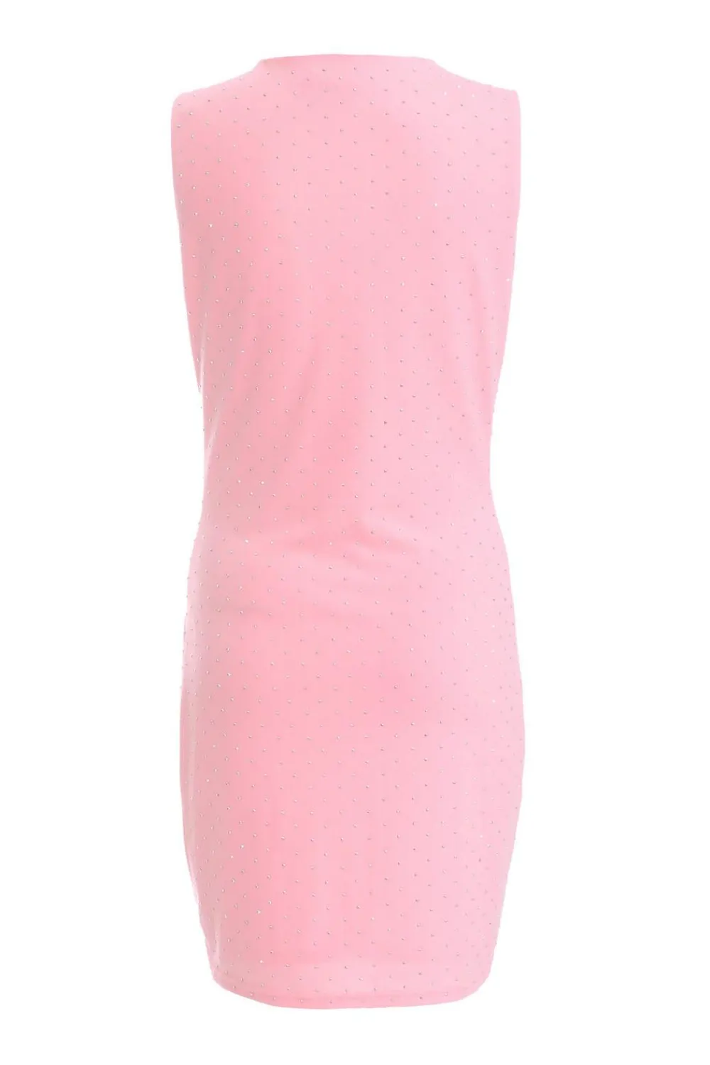 Quiz Summer Clothes|Pink Dresses>Pink Embellished Bodycon Mini Dress