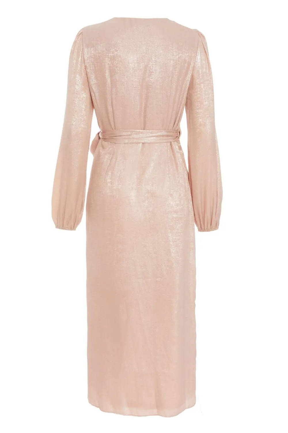 Quiz Evening Dresses|Christening Guest>Pink Foil Wrap Midi Dress