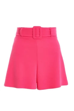 Quiz Summer Clothes|Shorts>Pink High Waisted Belted Shorts