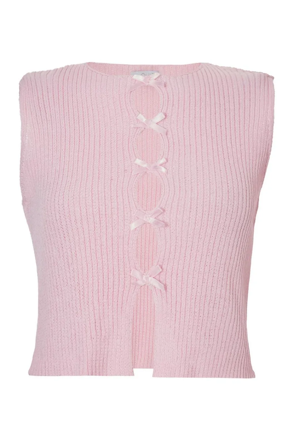 Quiz Summer Tops|Day Tops>Knit Mini Bow Top