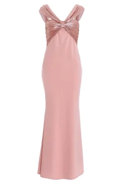Quiz Prom Dresses|Prom & Ball>Pink Knot Front Maxi Dress