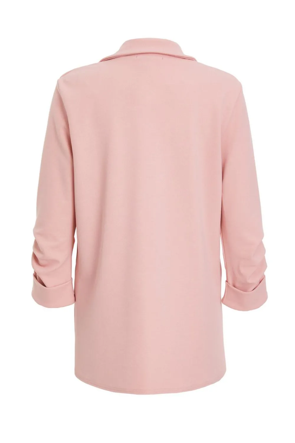 Quiz Workwear|Modest>Pink Ruched Sleeve Blazer