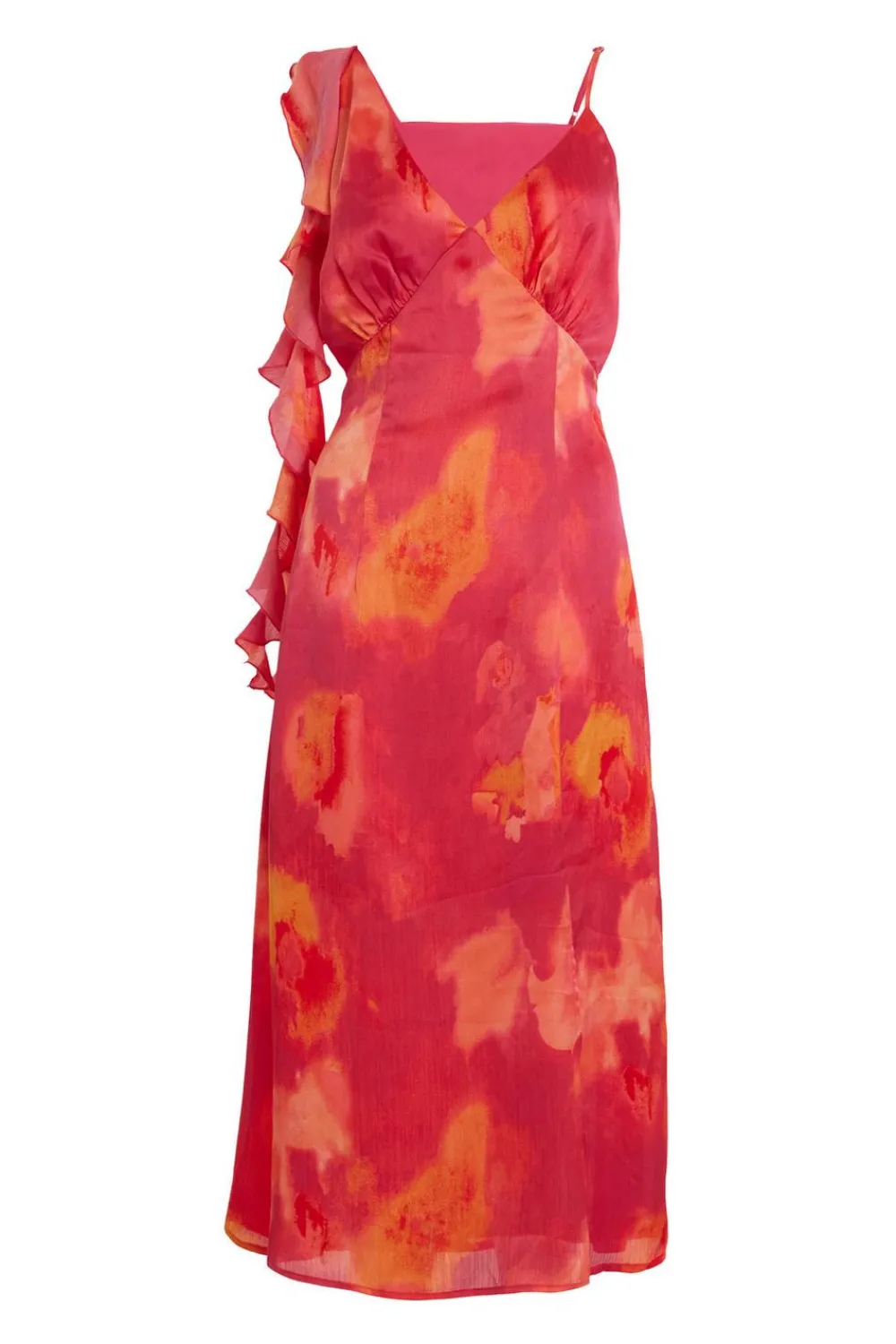 Quiz Day At The Races|Christening Guest>Pink Satin Marble Midi Dress
