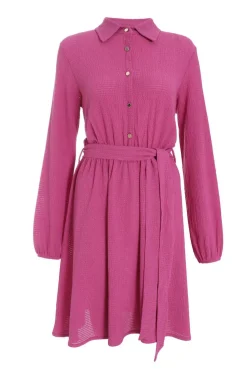 Quiz Summer Dresses|Pink Dresses>Pink Shirt Mini Dress