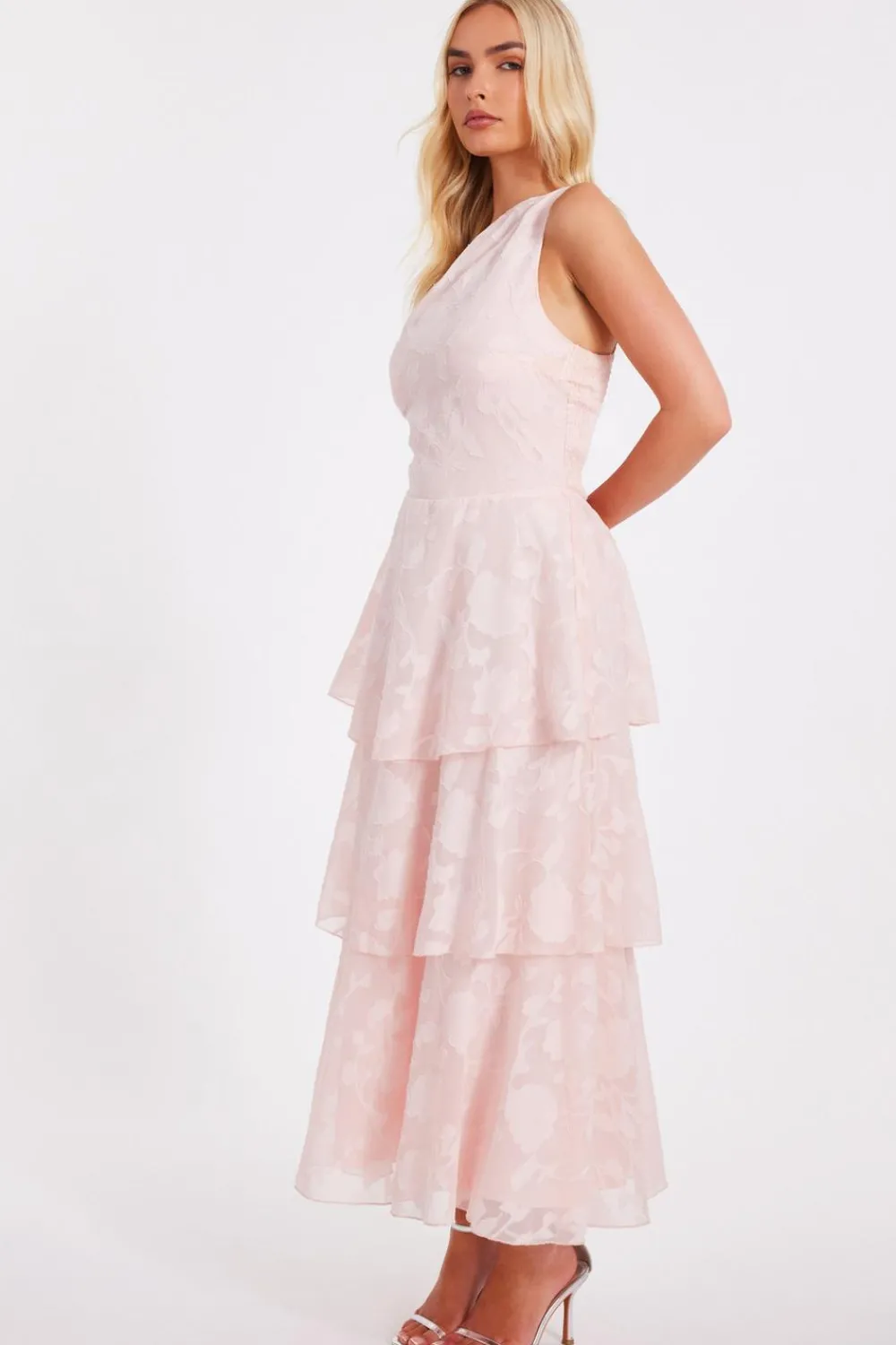 Quiz Prom Dresses|Prom & Ball>Pink Tiered Maxi Dress