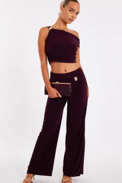 Quiz Trousers|Going Out>Buckle Wide Leg Trousers