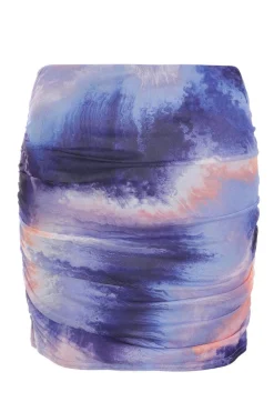 Quiz Skirts|Co-Ords>Purple Mesh Tie Dye Skirt
