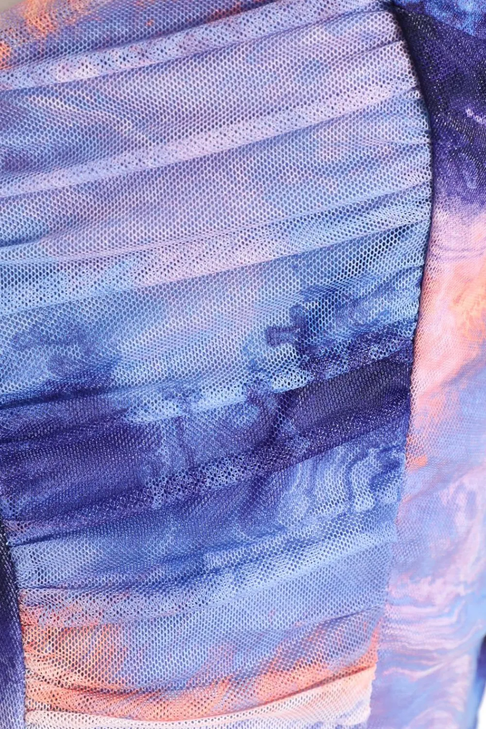 Quiz Summer Tops|Going Out Tops>Purple Mesh Tie Dye Top