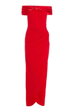 Quiz Prom Dresses|Prom & Ball>Red Bardot Ruched Maxi Dress