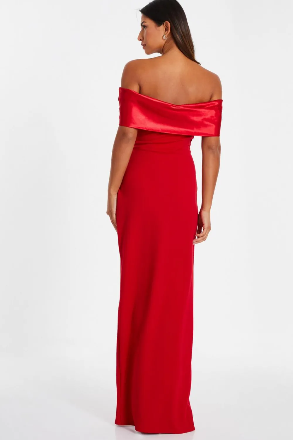 Quiz Prom Dresses|Prom & Ball>Red Bardot Ruched Maxi Dress