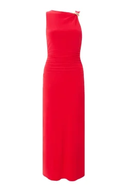 Quiz Trending: Red|Summer Clothes>Red Buckle Detail Midaxi Dress