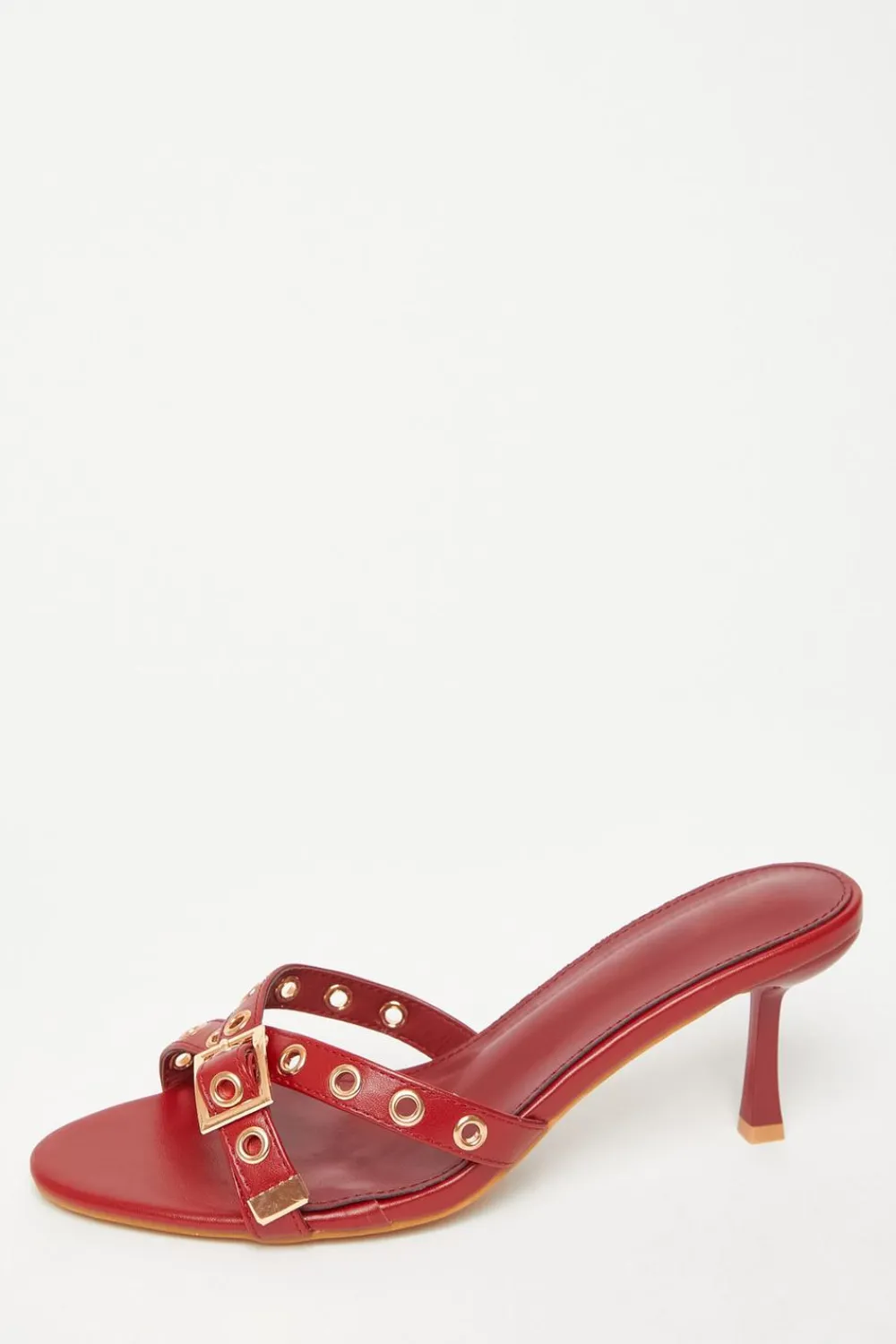 Quiz Heels>Buckle Mule Heels