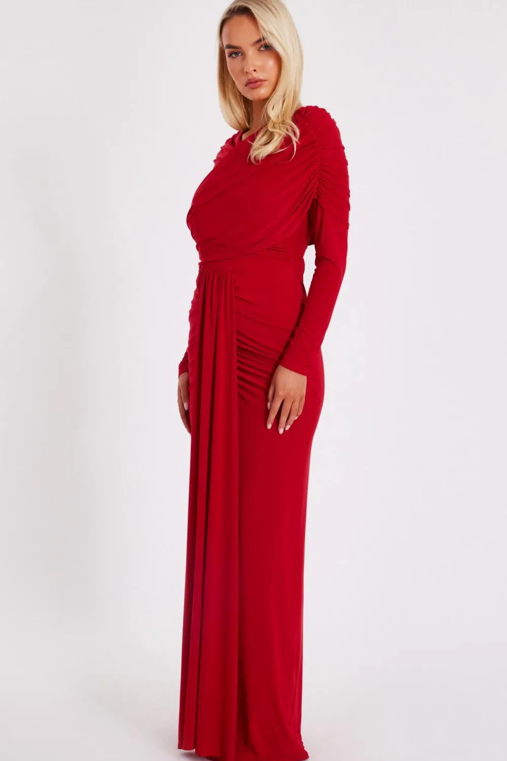 Quiz Evening Dresses|Day At The Races>Draped Maxi Dress
