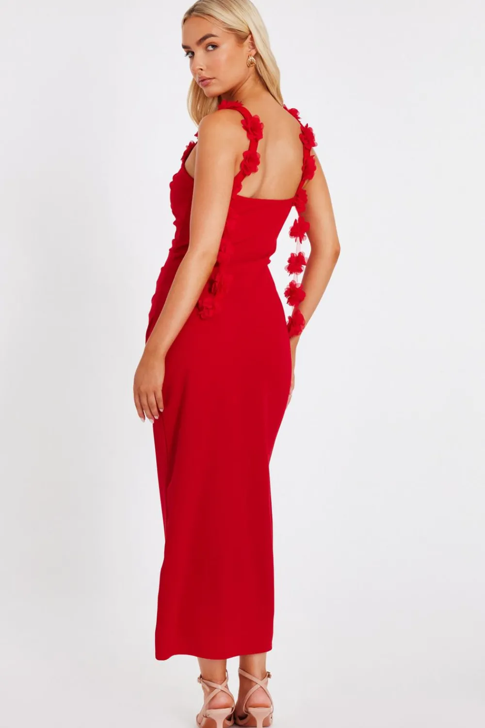 Quiz Day At The Races|Christening Guest>Floral Trim Midaxi Dress