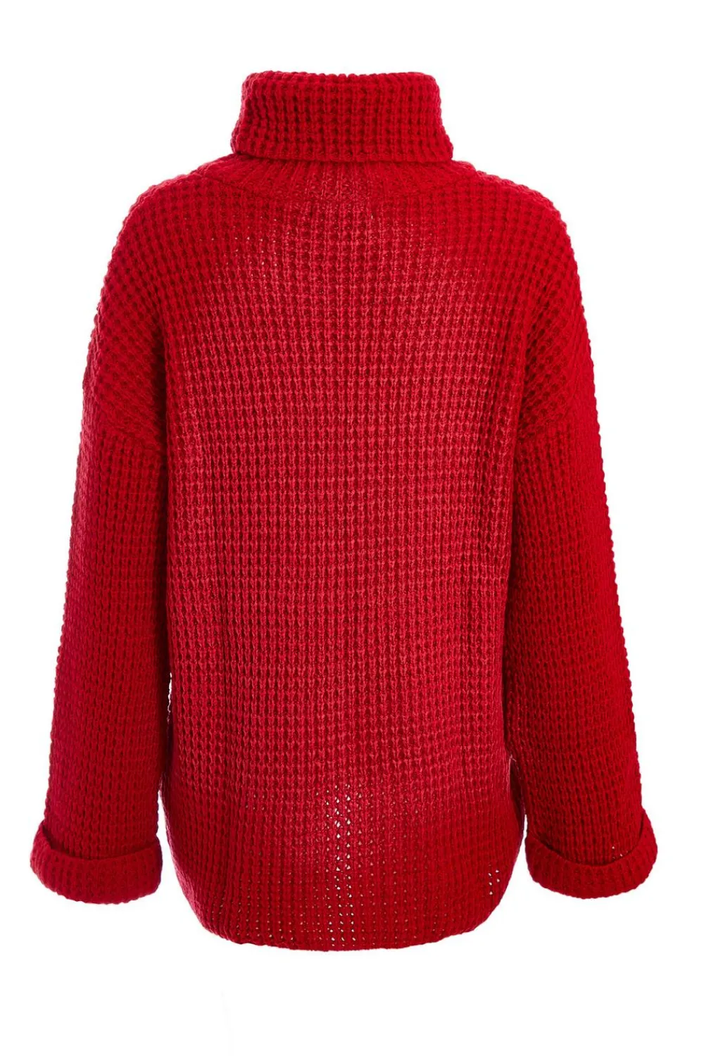 Quiz Trending: Red|Knitwear>Knitted Roll Neck Jumper