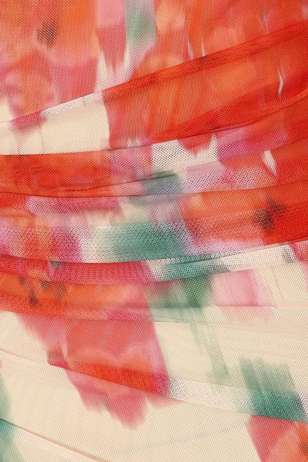 Quiz Trending: Red|Summer Clothes>Red Mesh Floral Mini Dress