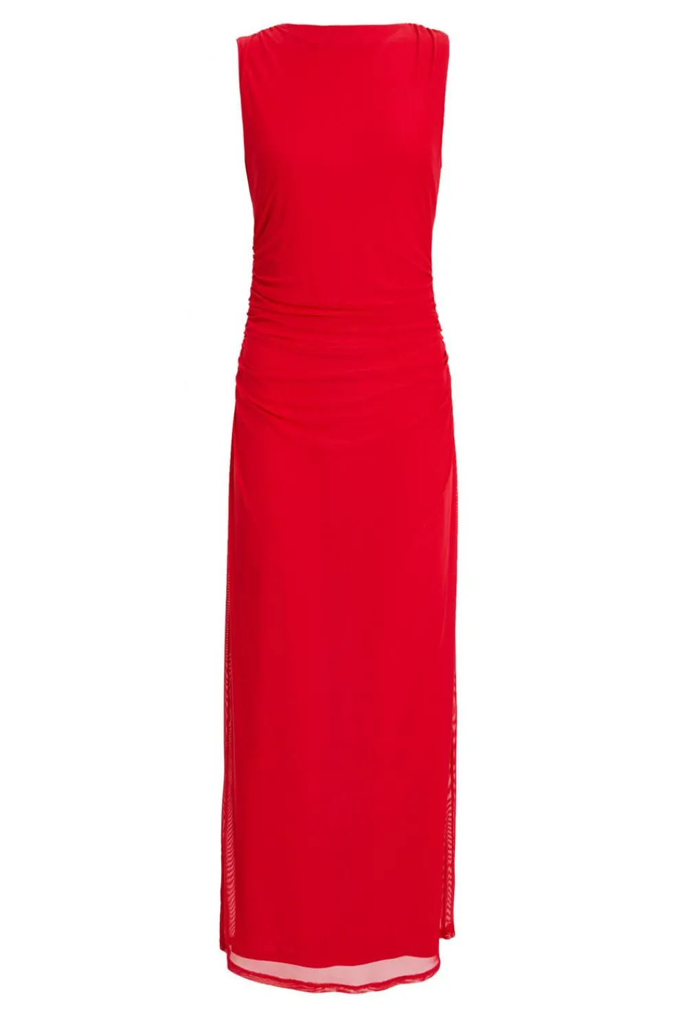 Quiz Trending: Red|Red Dresses>Red Mesh Midaxi Dress