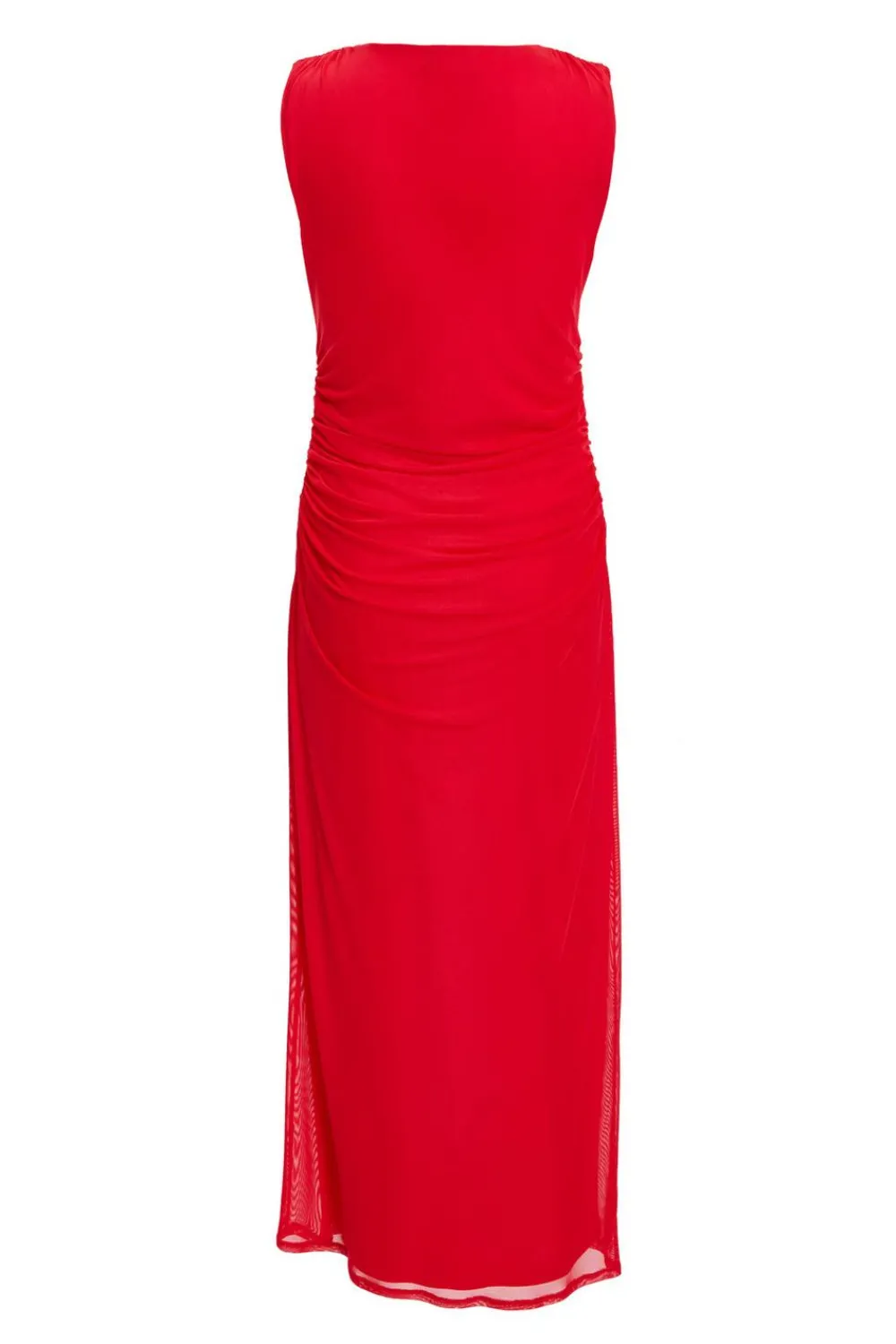 Quiz Trending: Red|Red Dresses>Red Mesh Midaxi Dress
