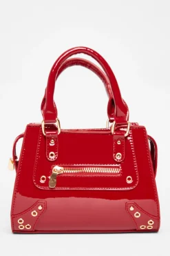 Quiz Bags>Red Mini Top Handle Bag