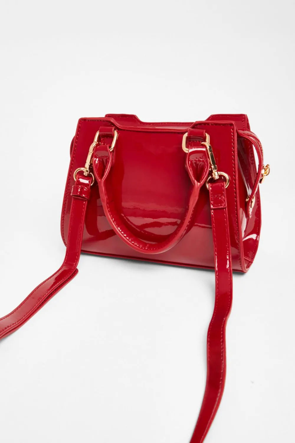 Quiz Bags>Red Mini Top Handle Bag