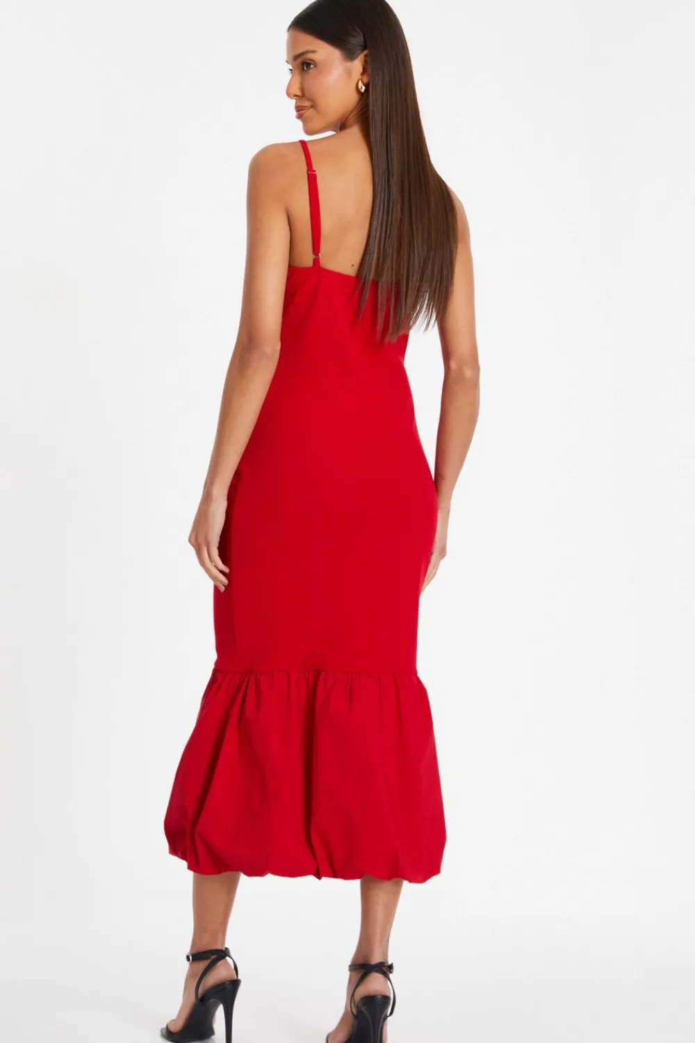 Quiz Trending: Red|Red Dresses>Puff Ball Midi Dress