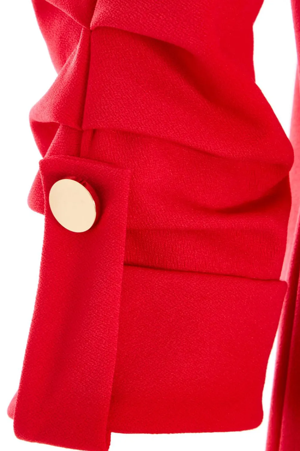 Quiz Workwear|Trending: Red>Ruched Sleeve Tailo Blazer